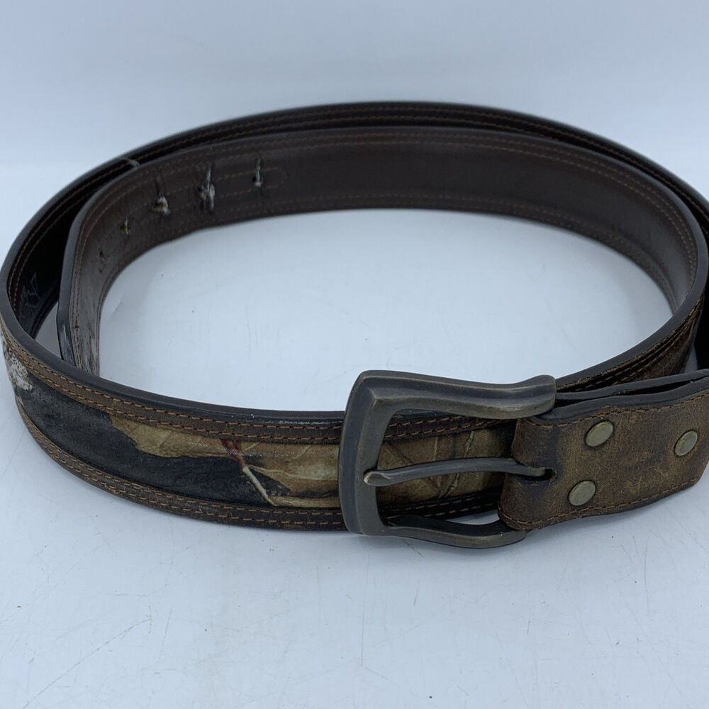Nocona Belt Company Mens 46” Genuine Leather Camo Center Belt Hunting Preppy
